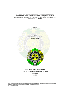 analisis reduksi emisi gas metan melalui proyek mekanisme