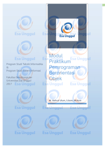 Modul Praktikum Pemrograman Berorientasi Objek