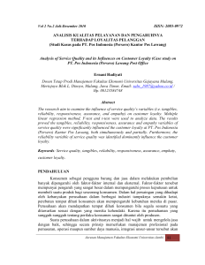 2085-0972 ANALISIS KUALITAS PELAYANAN