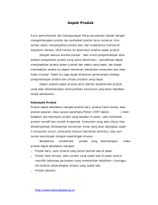 Aspek Produk - Universitas Mercu Buana