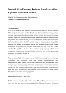 Pengaruh Sikap Konsumen Terhadap Suatu
