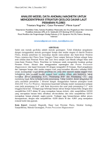 analisis model data anomali magnetik untuk