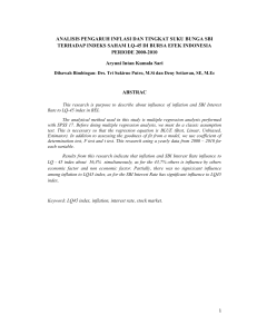 ANALISIS PENGARUH INFLASI DAN TINGKAT
