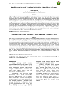 Gagal Jantung Kongestif Fungsional NYHA Kelas III dan Edema