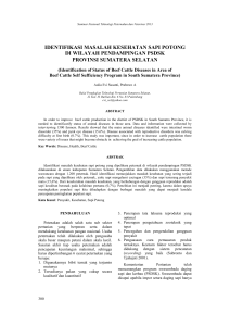 IDENTIFIKASI MASALAH KESEHATAN SAPI POTONG DI WILAYAH