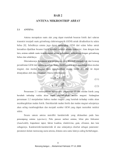 BAB 2 ANTENA MIKROSTRIP ARRAY