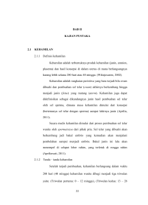 22 BAB II KAJIAN PUSTAKA 2.1 KEHAMILAN 2.1.1 Definisi