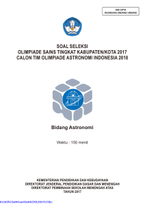 soal seleksi olimpiade sains tingkat kabupaten/kota 2017 calon tim