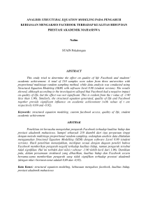 analisis structural equation modeling pada pengaruh