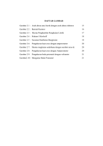 DAFTAR GAMBAR Gambar 2.1 : Arah aliran arus listrik dengan arah