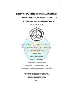 pembangunan sistem informasi administrasi kelurahan