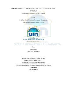 PENGARUH TINGKAT INFLASI DAN NILAI TUKAR