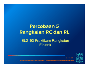 Percobaan 5 Rangkaian RC dan RL - Labdasar Teknik Elektro STEI