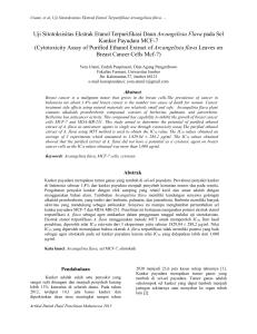 Uji Sitotoksisitas Ekstrak Etanol Terpurifikasi