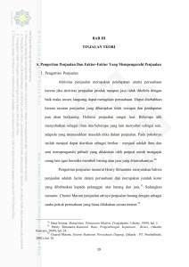 BAB III TINJAUAN TEORI A. Pengertian Penjualan Dan Faktor