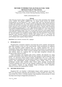 metode numerik pada rangkaian rlc seri