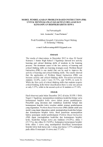 MODEL PEMBELAJARAN PROBLEM BASED