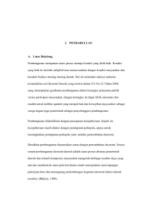 I. PENDAHULUAN A. Latar Belakang Pembangunan merupakan