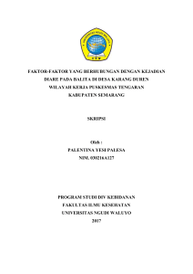 faktor-faktor yang berhubungan dengan kejadian diare pada balita