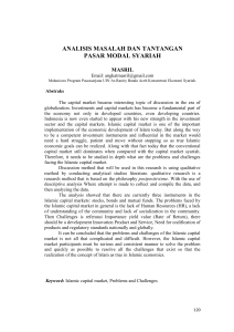 ANALISIS MASALAH DAN TANTANGAN PASAR MODAL SYARIAH