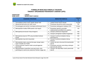 formulir rencana kinerja tahunan tingkat organisasi perangkat