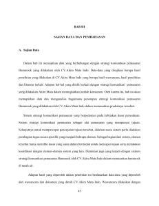 42 BAB III SAJIAN DATA DAN PEMBAHASAN A