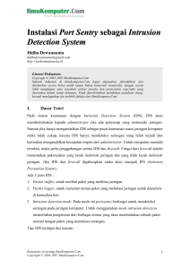 instalasi port sentry sbg IDS