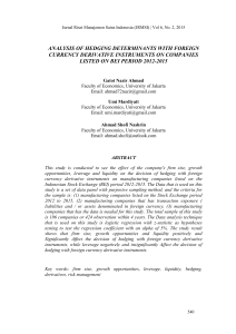 analysis of hedging determinants with foreign currency derivative