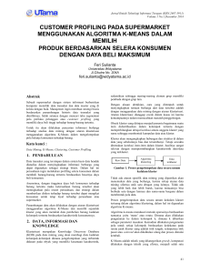 customer profiling pada supermarket menggunakan algoritma k