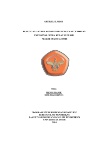 ARTIKEL ILMIAH HUBUNGAN ANTARA KONSEP DIRI DENGAN