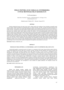 peran peptida susu sebagai antimikroba untuk meningkatkan