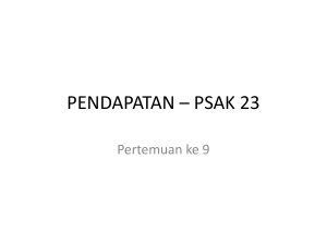 PENDAPATAN – PSAK 23