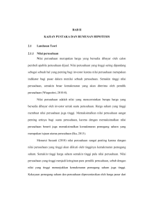 BAB II KAJIAN PUSTAKA DAN RUMUSAN HIPOTESIS 2.1