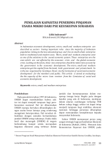 penilaian kapasitas penerima pinjaman usaha mikro dari pse