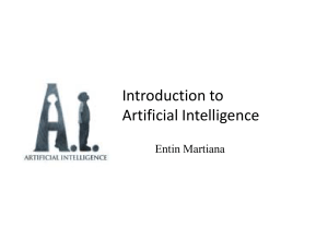 Introduction to A ifi i lI lli Artificial Intelligence