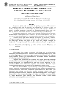 Analisis Faktor-Faktor yang Mempengaruhi