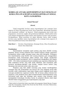 korelasi antara kepemimpinan dan semangat kerja pegawai di