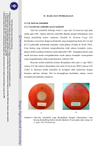 IV. HASIL DAN PEMBAHASAN 4.1 Uji Aktivitas Selulolitik 4.1.1 Uji