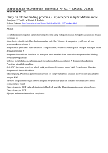 Study on retinol binding protein (RBP) receptor in hydatidiform mole