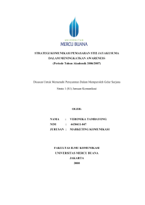STRATEGI KOMUNIKASI PEMASARAN STIE JAYAKUSUMA