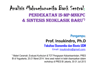 Analisis Makroekonomika Bank Sentral: