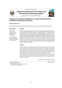 Indonesian Journal of Curriculum and Educational