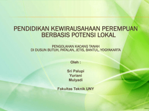 Seminar laporan kacang dusun butuh