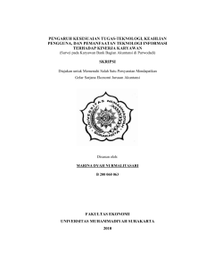 pengaruh kesesuaian tugas-teknologi, keahlian pengguna, dan