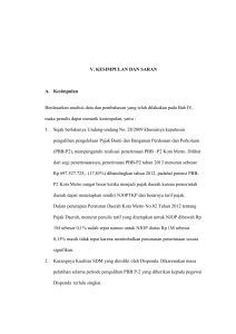 V. KESIMPULAN DAN SARAN A. Kesimpulan Berdasarkan analisis