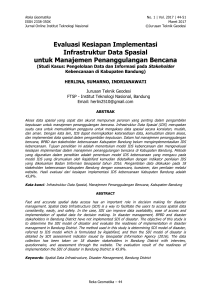 Evaluasi Kesiapan Implementasi Infrastruktur Data Spasial untuk