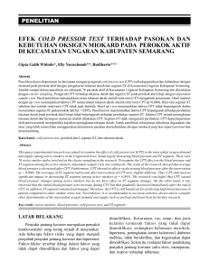 efek cold pressor test terhadap pasokan dan kebutuhan oksigen