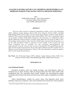 analisis faktor-faktor yang mempengaruhi pembiayaan berbasis