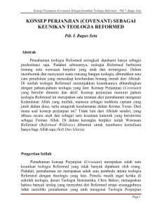 konsep perjanjian (covenant) sebagai keunikan teologia