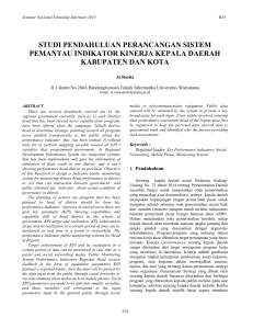 studi pendahuluan perancangan sistem pemantau indikator